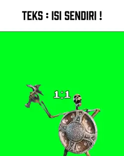 Skeleton shield meme