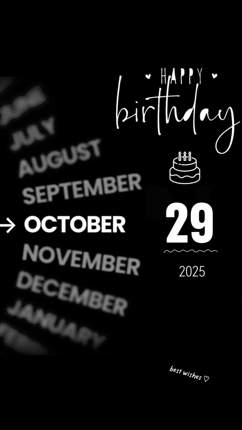 Feliz cumpleaños 29 de octubre de 2025
