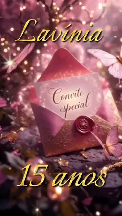 Convite 15 anos rosa