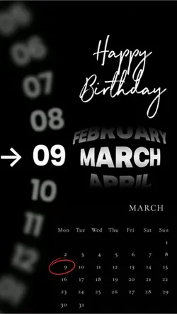 BIRTHDAY 09 MARCH