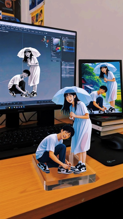 AI 3D 사진 바이러스 