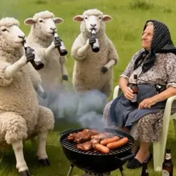 Babushka And Sheep🍺🥷🏿