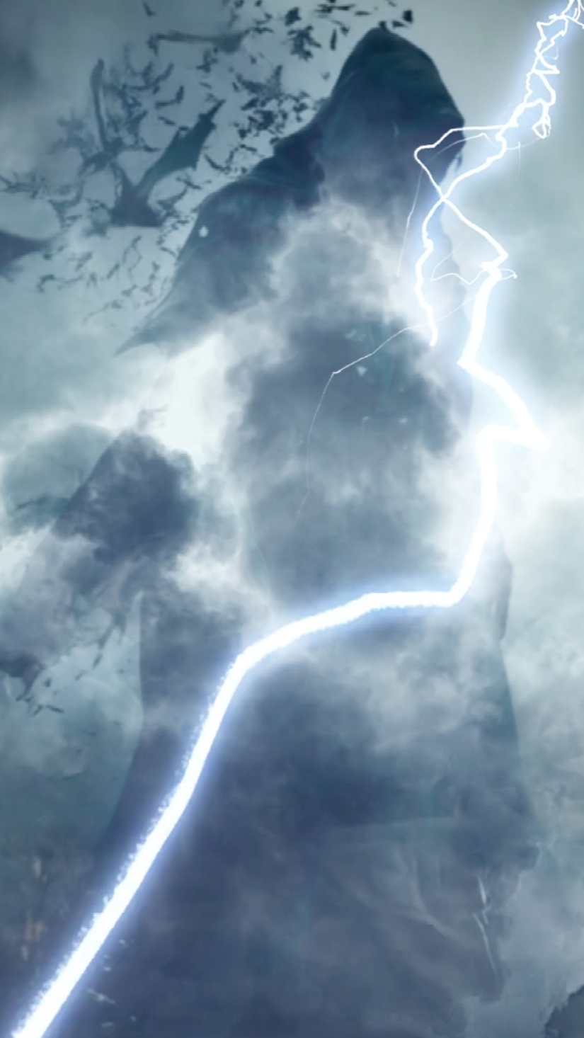 Tempestade com trovões e nevoeiro