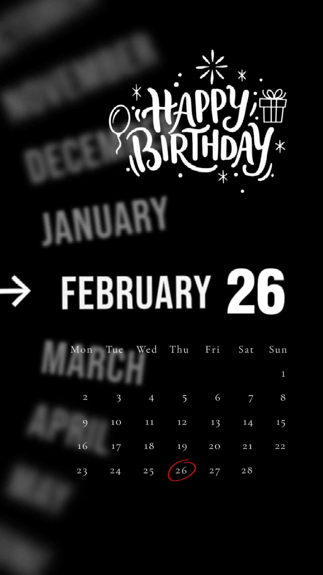 HBD 26 FÉVRIER 