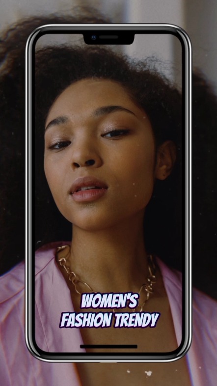 Pantalla de producto de moda de moda para mujer que golpea el estilo TikTok