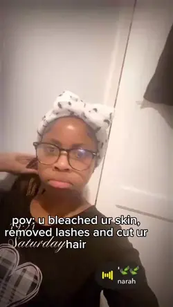 bleach skin cut hair