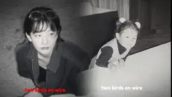two birds on wire