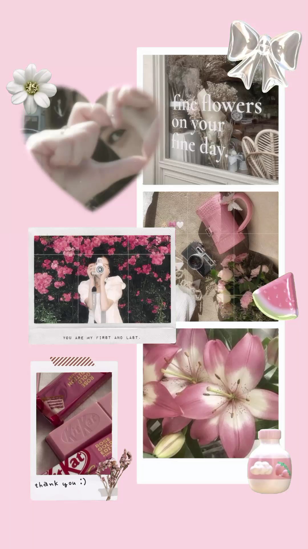 Colagem rosa