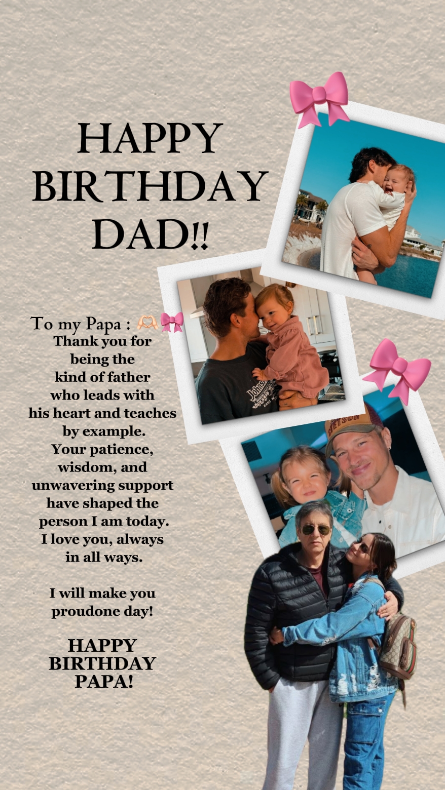 Selamat ulang tahun Papa