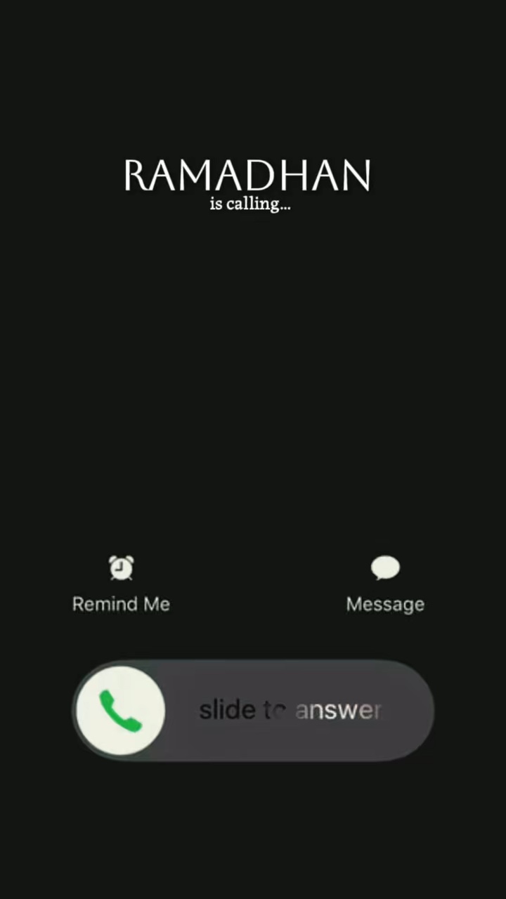 Ramadhan is calling