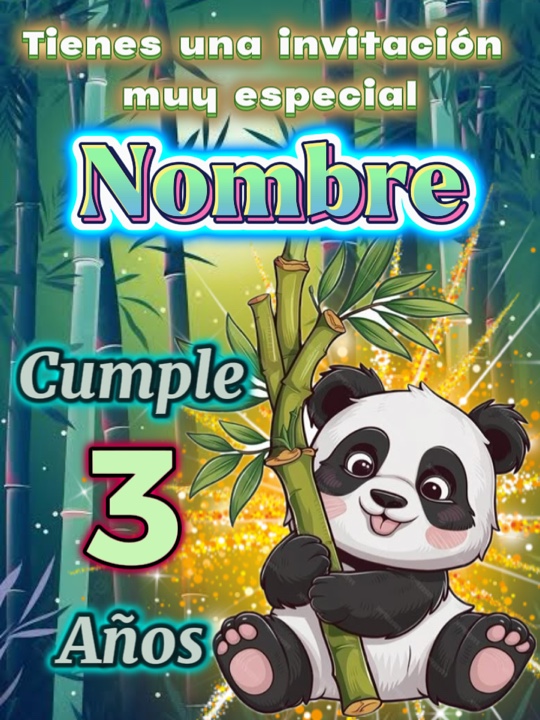Niño Panda invitacio
