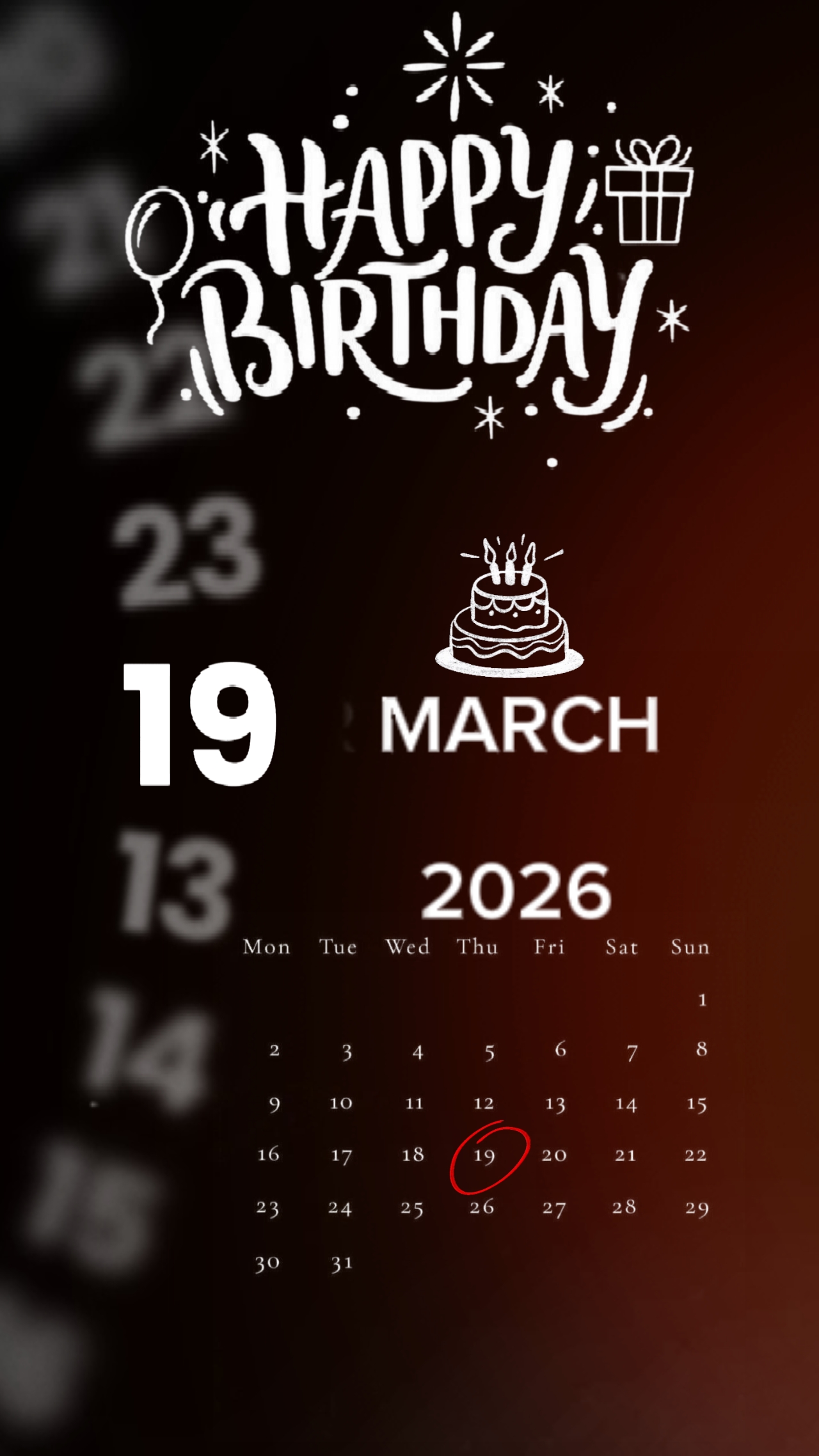 CUMPLEAÑOS 19 DE MARZO
