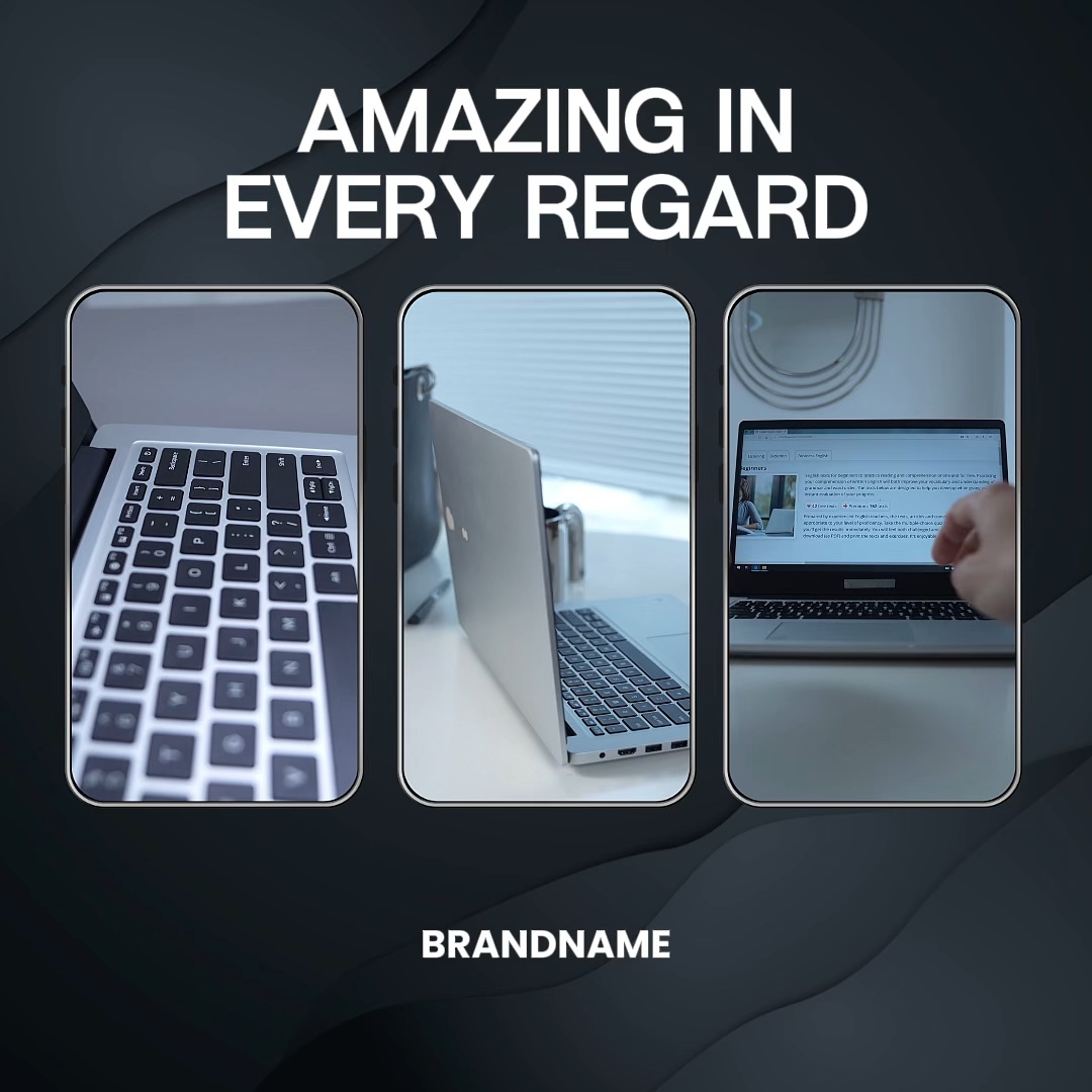 Digital Products Product Display Business Template Tech Style dark color 