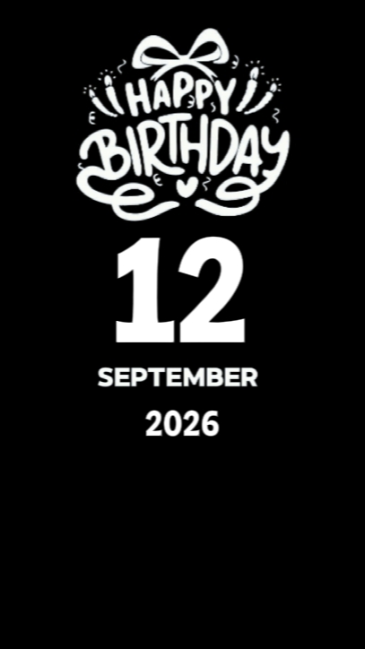 HBD 12 SEPTEMBER 