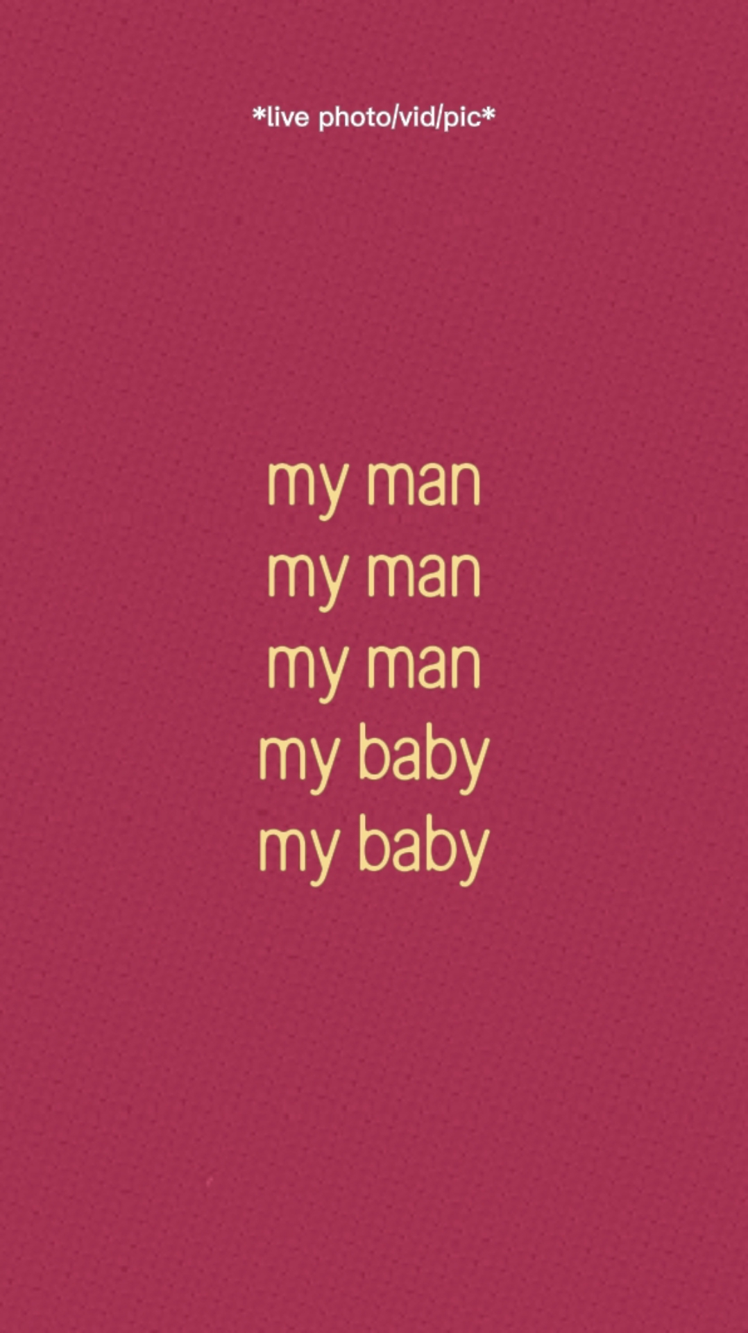 Mon homme, mon bébé