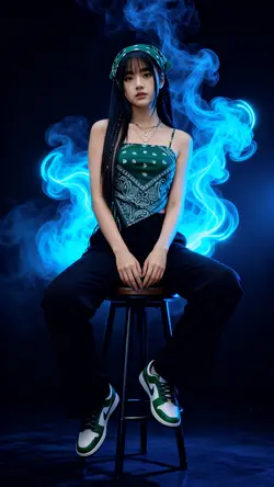 Neon Blue Photoshoot