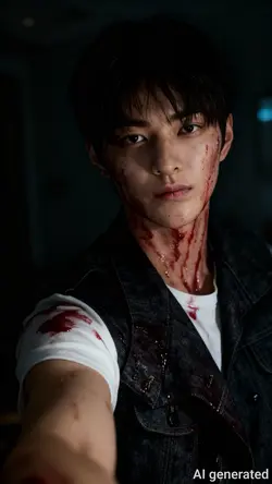 Ghép ảnh vệt máu