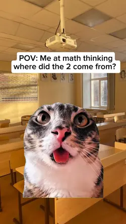 Me at math thinking