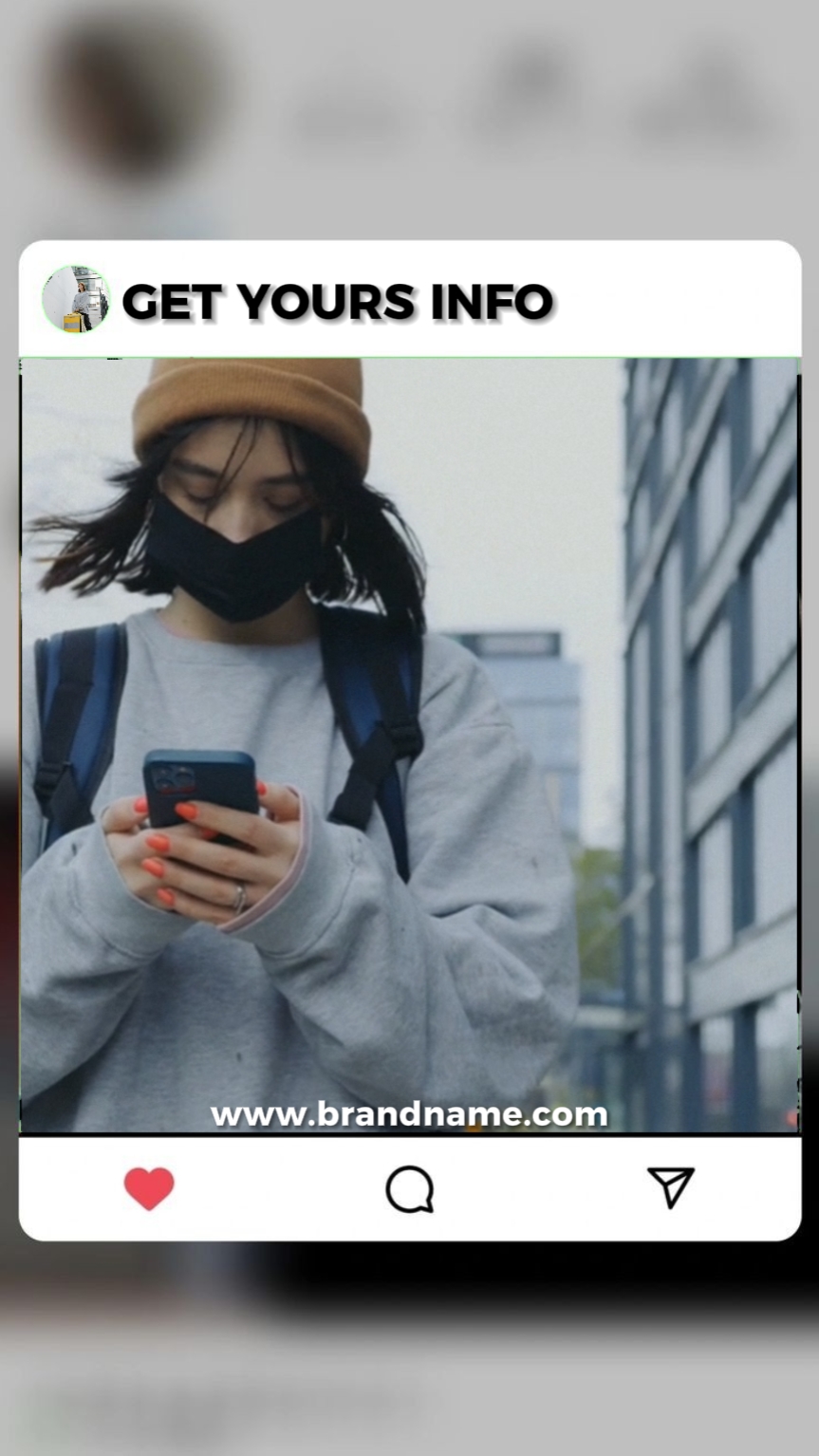 Ui-Werbevorlage im TikTok-Stil 