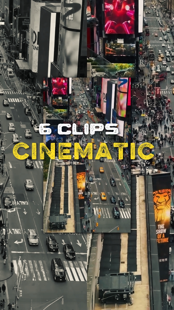 6 clips cinématiques 
