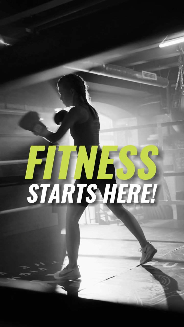 Anuncios de deportes y clubes de fitness en negro y verde