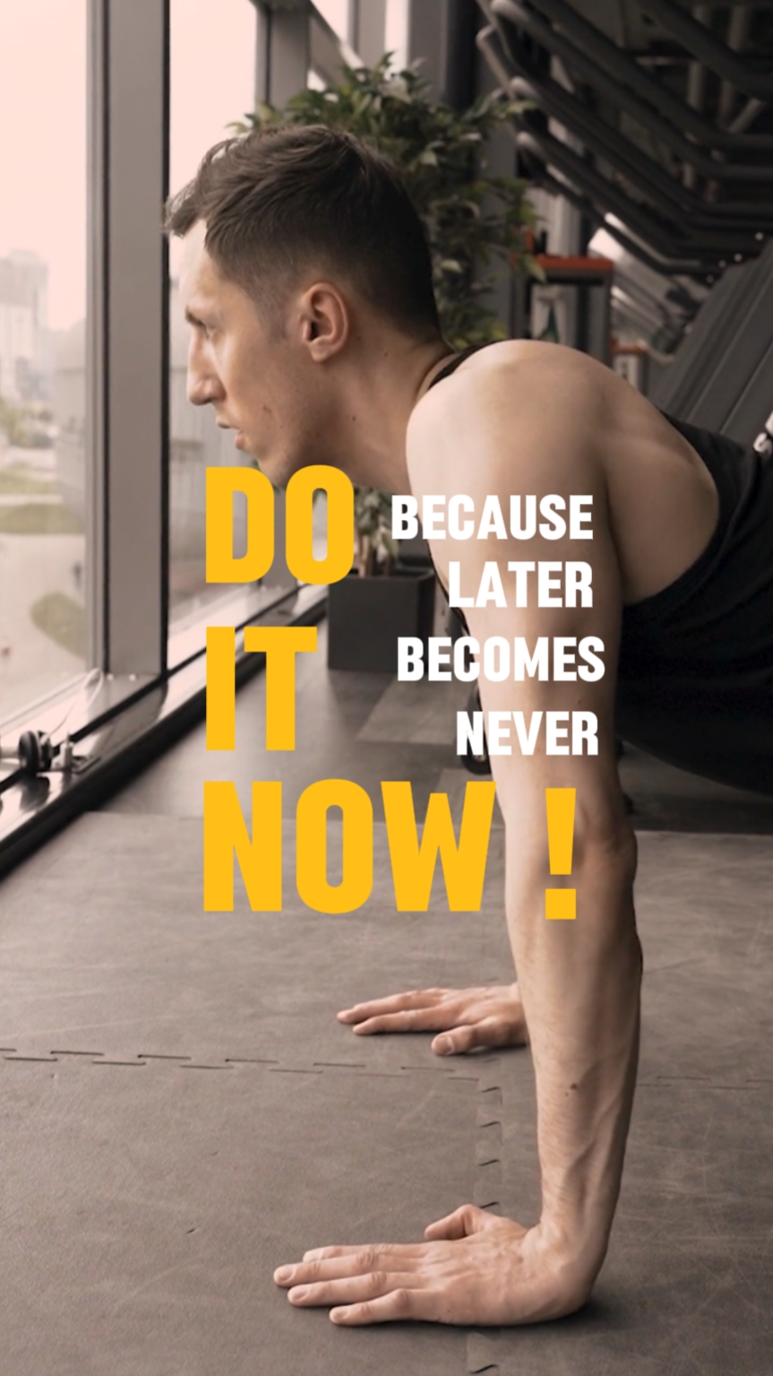 Mga Template ng Pagganyak sa Gym ng Industriya ng Sport Kinetic Typography