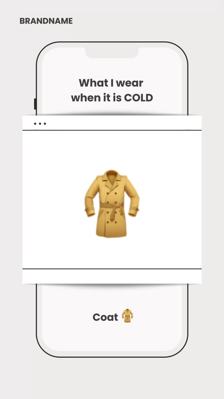 Display ng Produkto ng Damit Creative Intro Emoji 