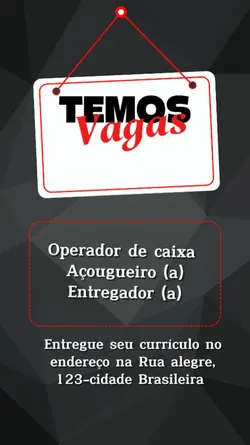 TEMOS VAGAS 