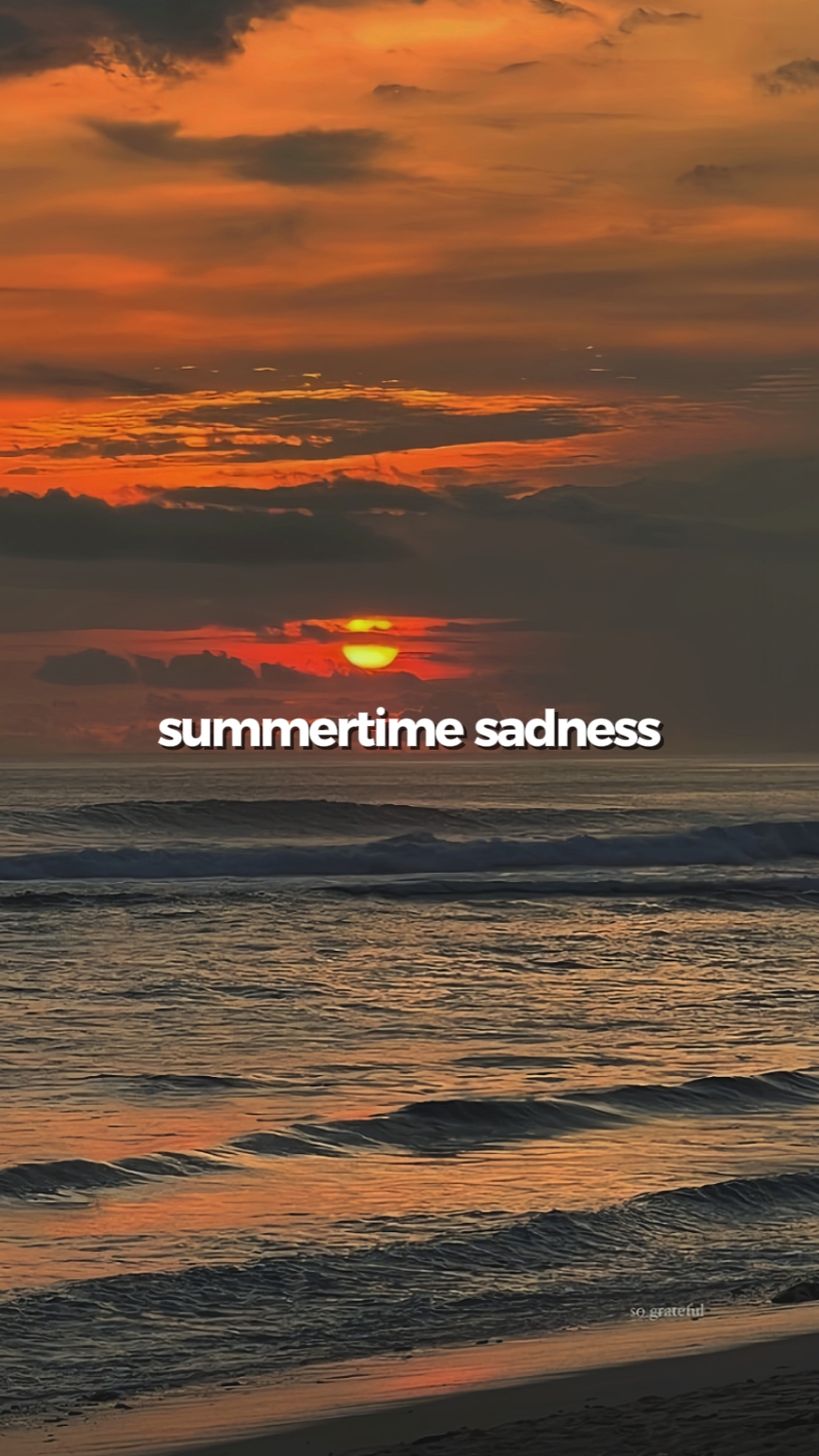 Traurigkeit im Sommer