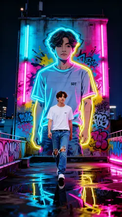 Neon Graffiti Glow