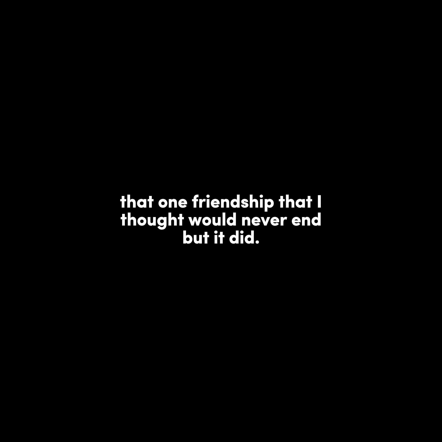 end of friendship