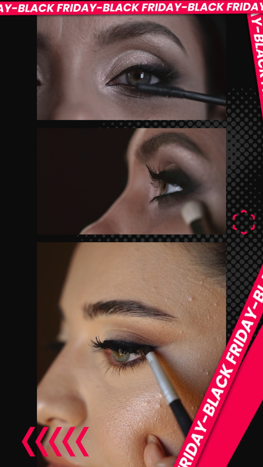 Modèle de vente Dark Trend Black Friday pour l'industrie de la beauté.

