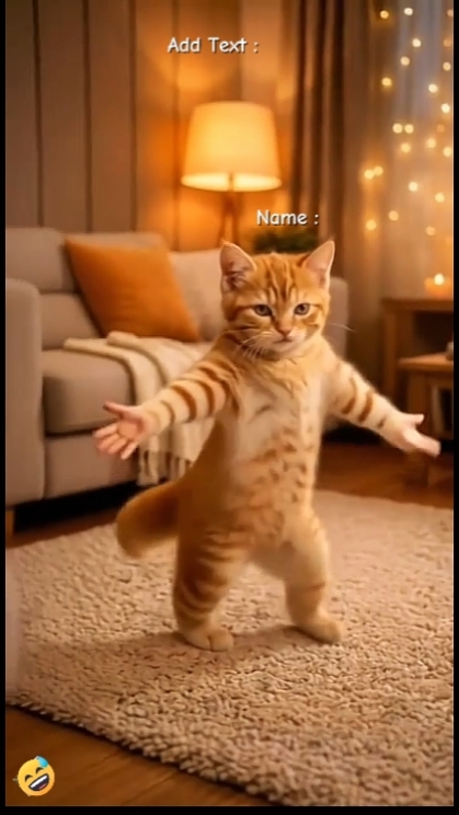 Chat de danse drôle