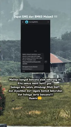 SMS DARI BMKG