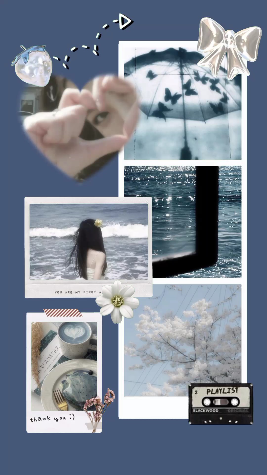 blue collage