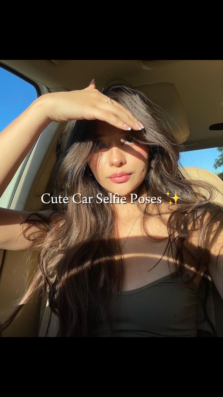 Niedliches Auto-Selfie