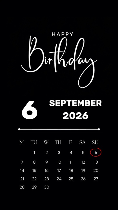 Anniversaire 6 septembre