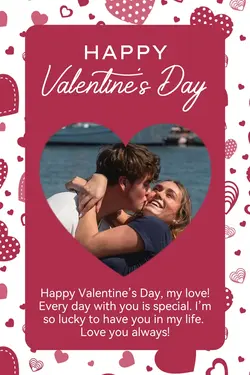 Valentine wish-card