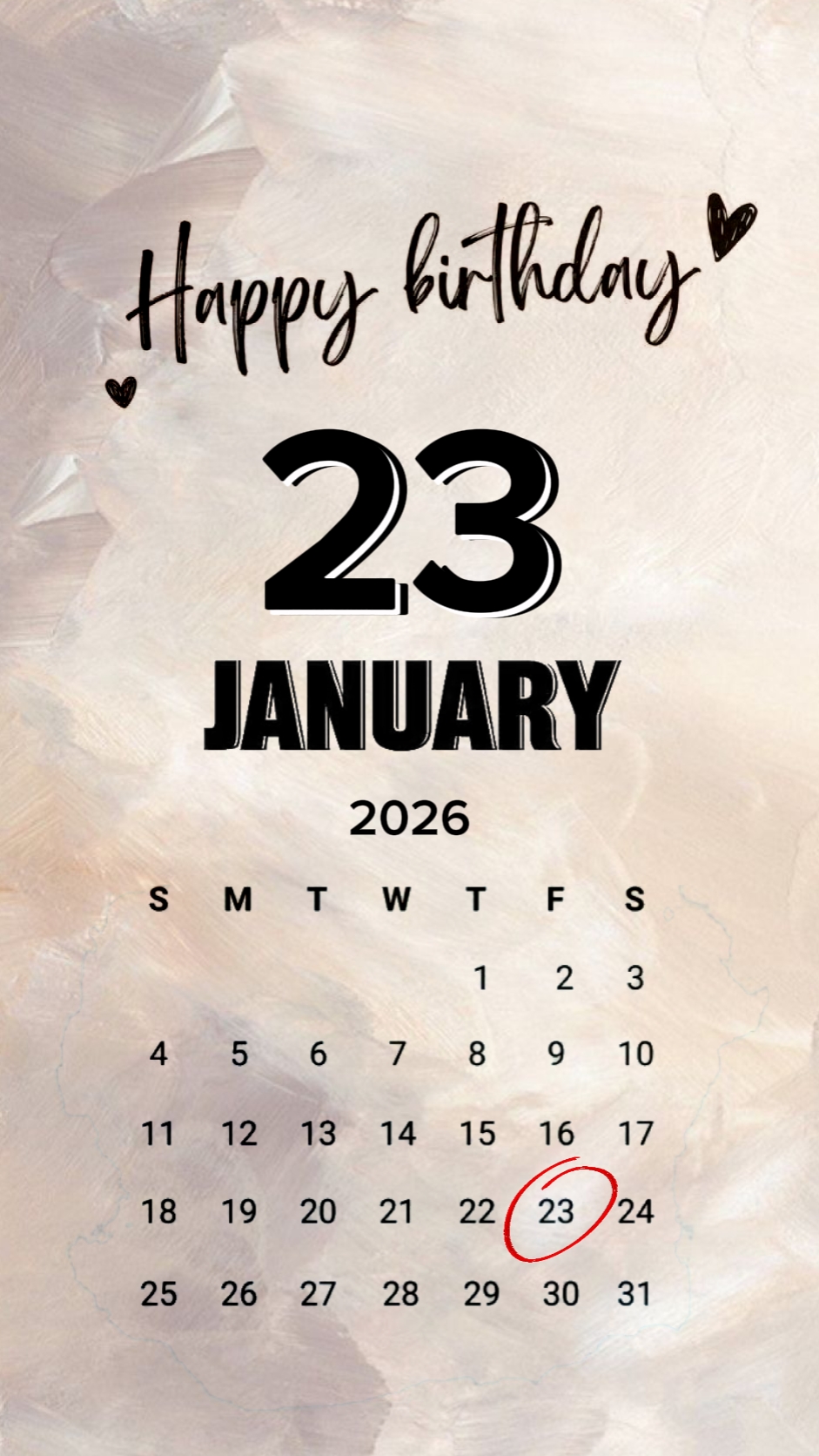 HBD 23 janvier 2026