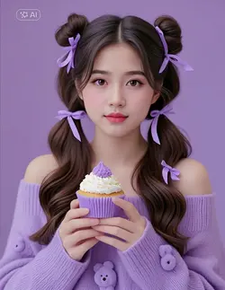 Puple cupcake
