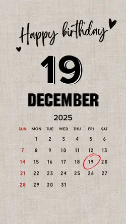 hbd 19 December 2025