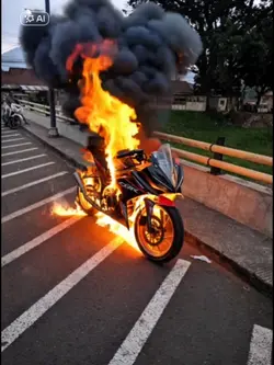 motorcycle burns