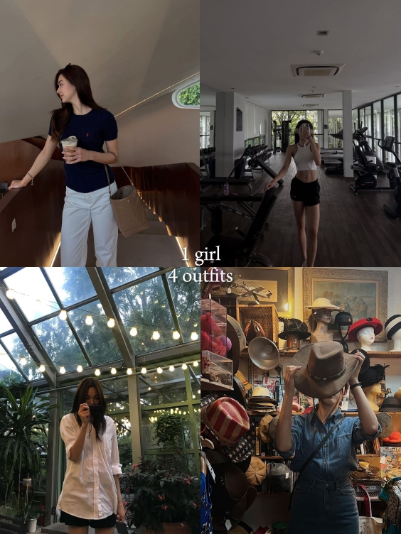 1 girl 4 outfits