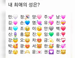 내 최애의 성은?