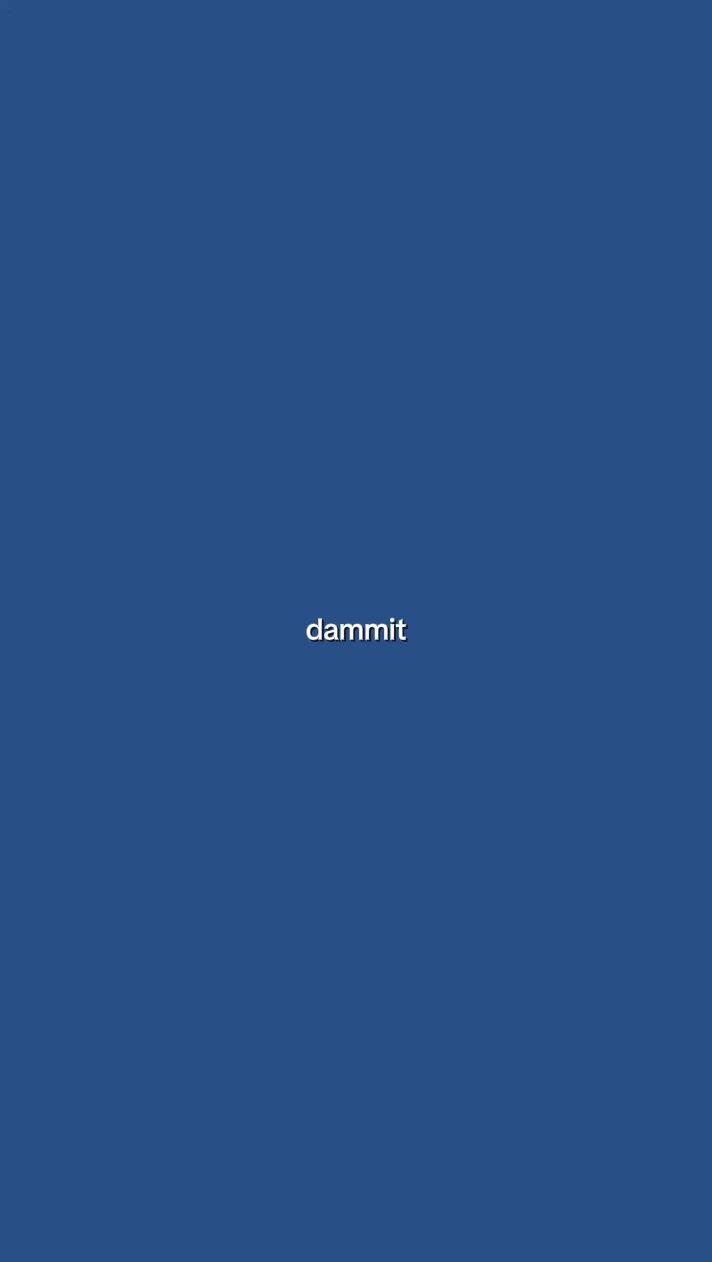 dammit...