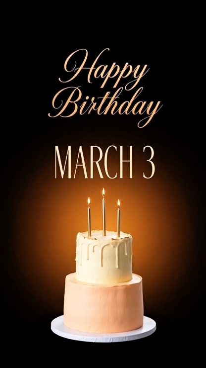 Feliz cumpleaños 3 de marzo