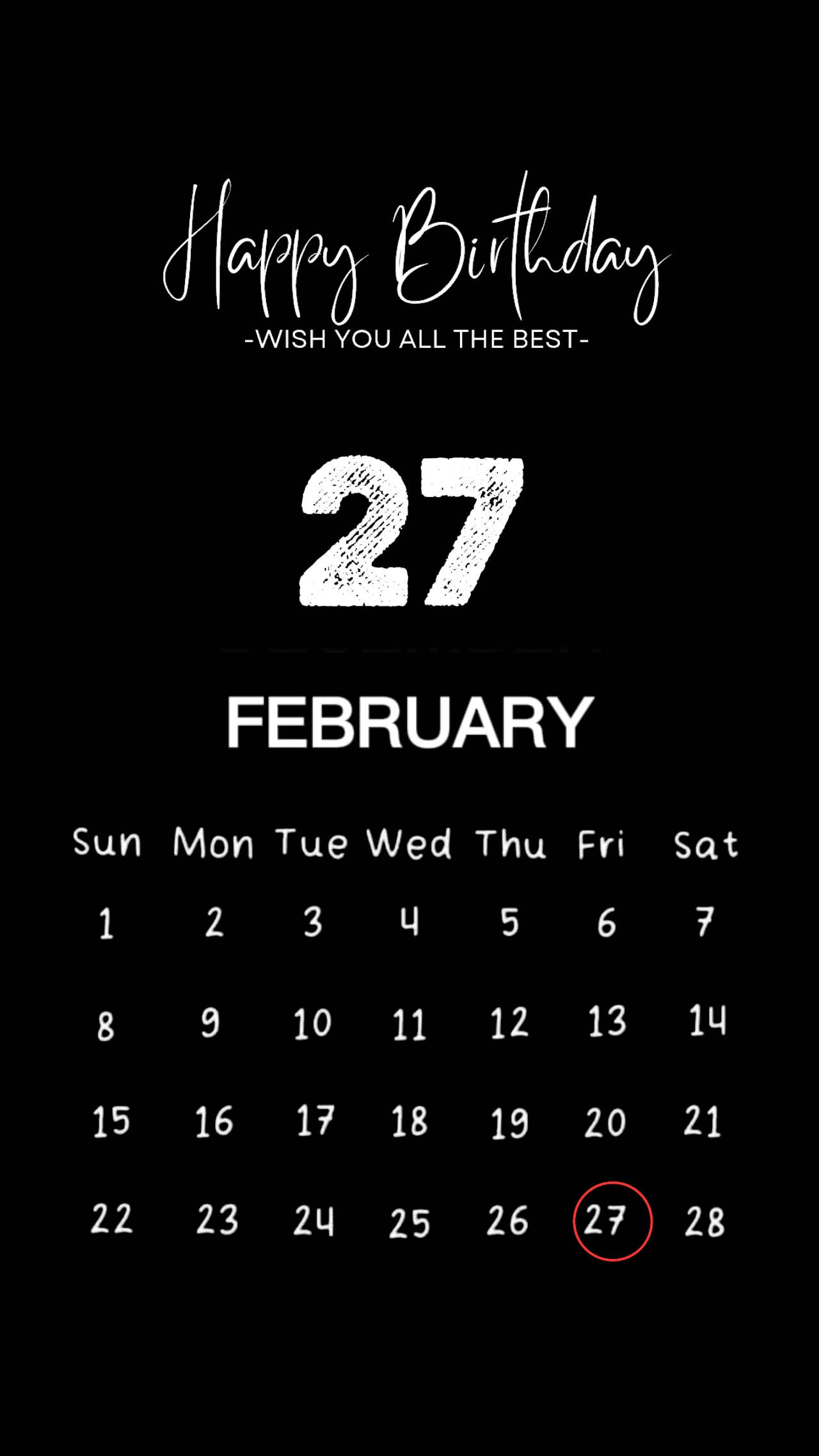 Geburtstag 27Februar