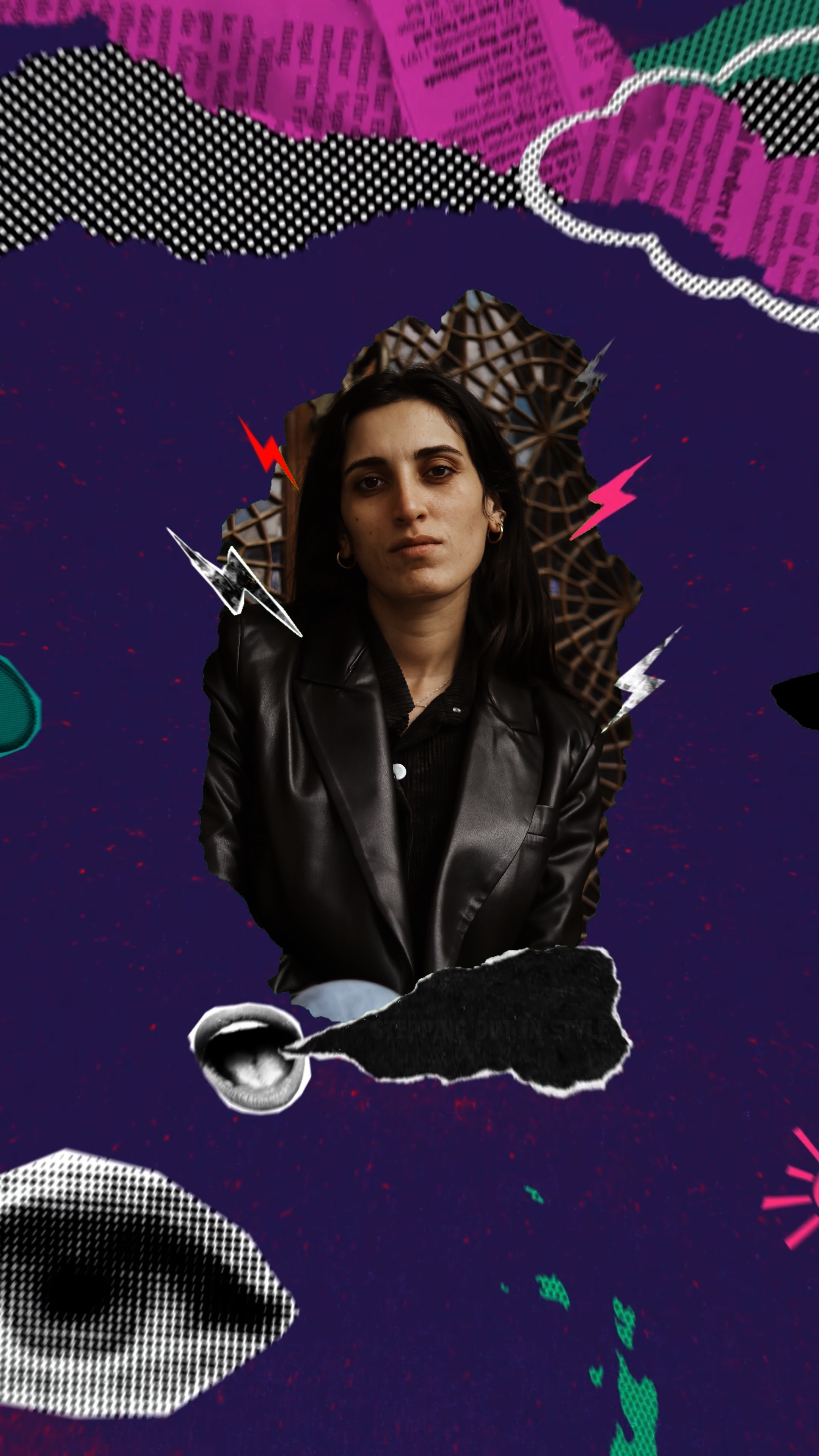 Modèle d'annonces + -Vêtements et accessoires + Dark Street Style + Violet
