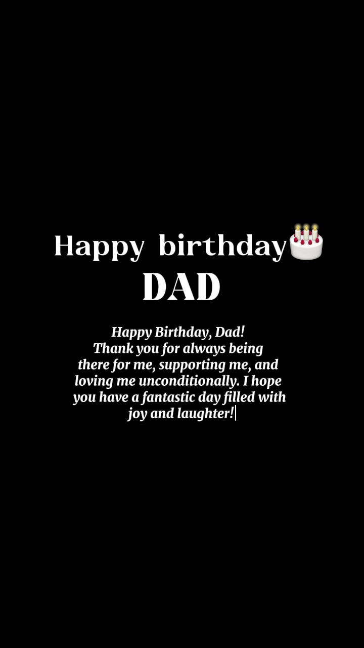 Feliz aniversário pai