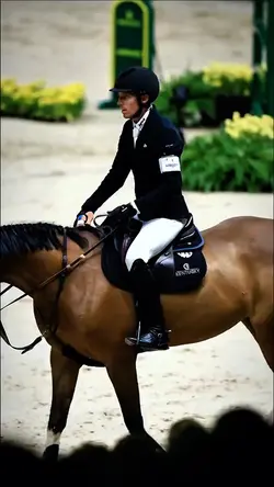 montado a caballo